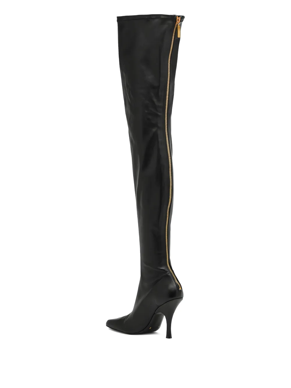 KHAITE 100mm Eva zip-detail over-the-knee boots Black