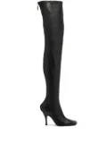 KHAITE 100mm Eva zip-detail over-the-knee boots - Black