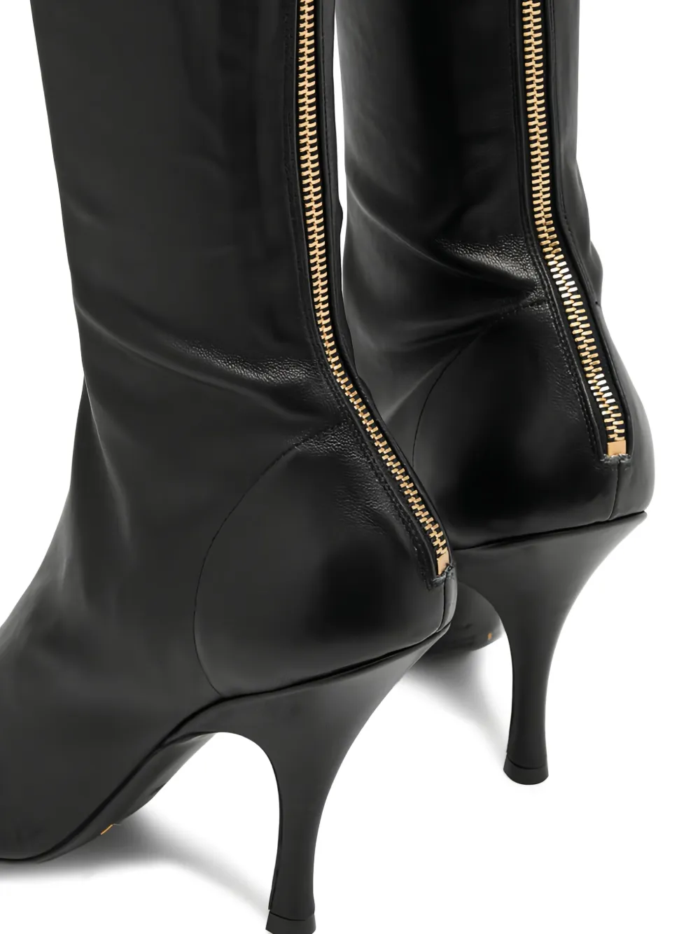 KHAITE 100mm Eva zip-detail over-the-knee boots Black