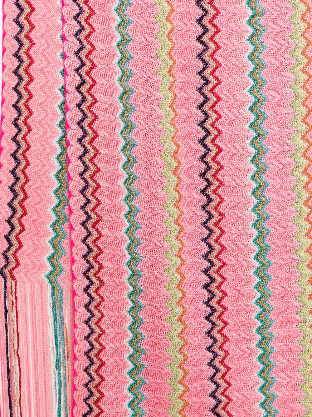 Missoni Sjaal met zigzag-patroon - Roze