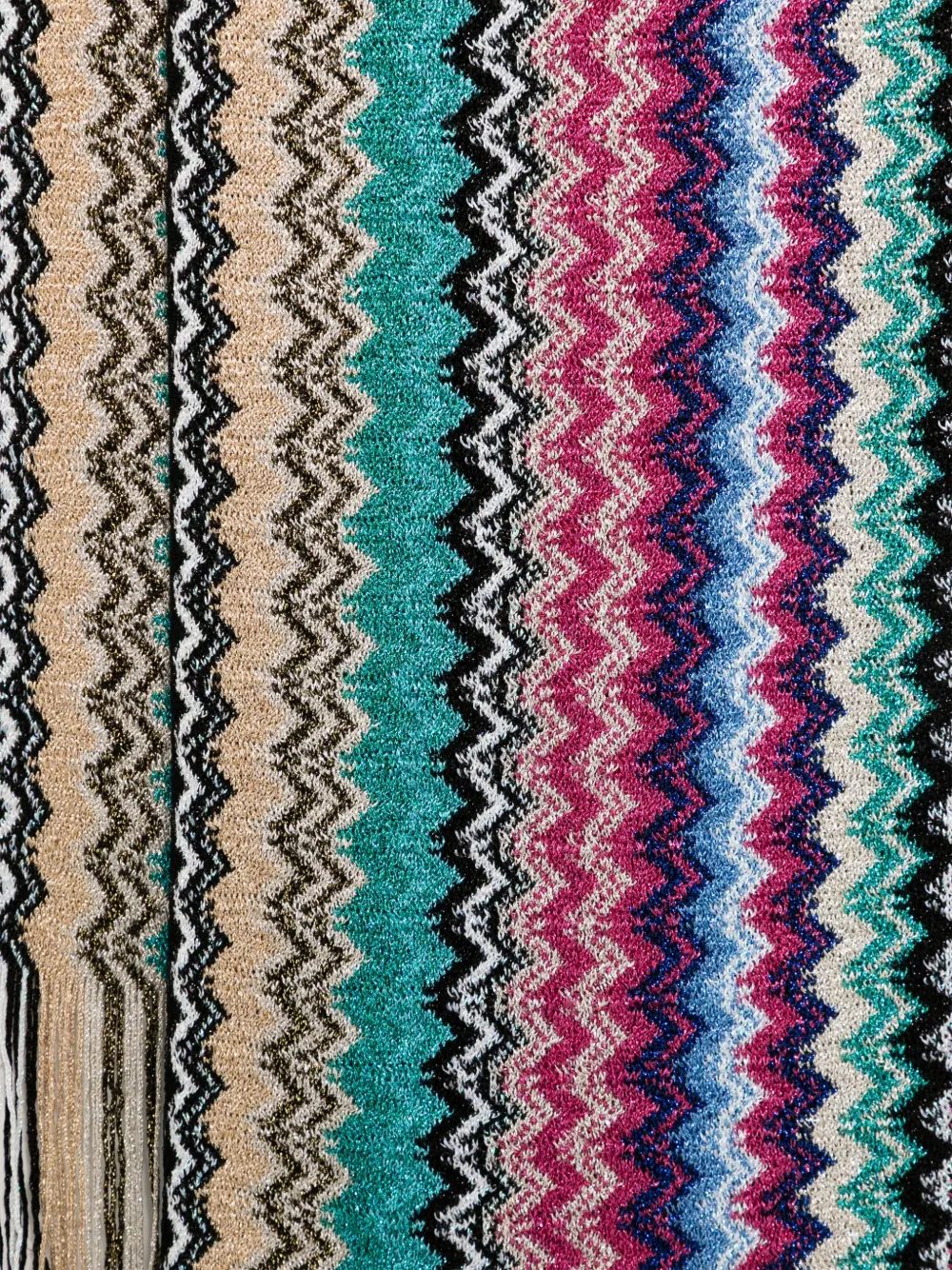 Missoni Sjaal met zigzag-patroon - Groen