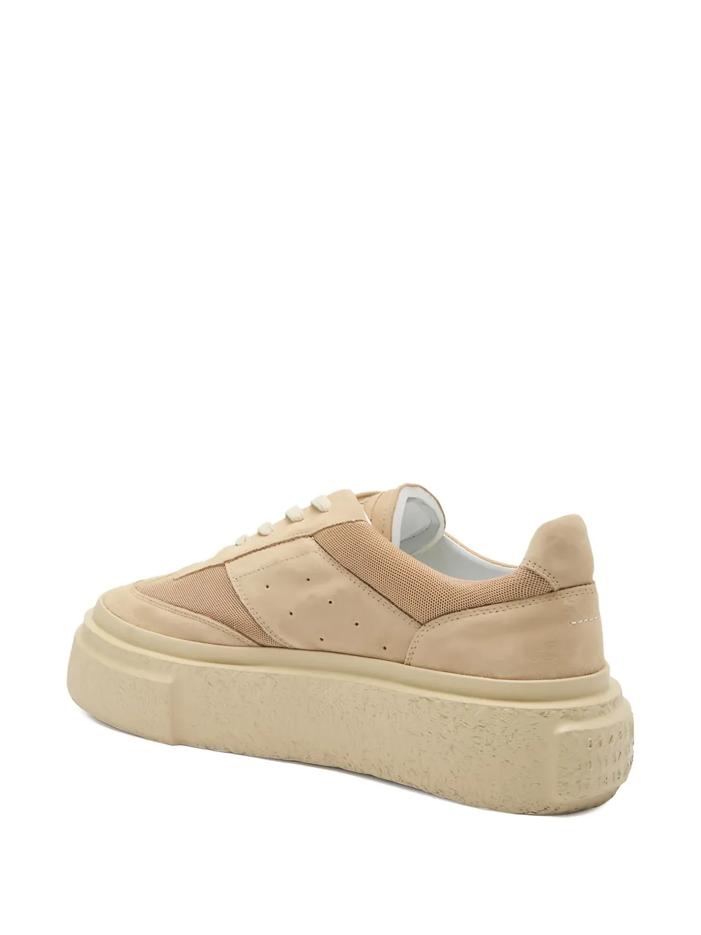 MM6 Maison Margiela suede platform sneakers Neutrals