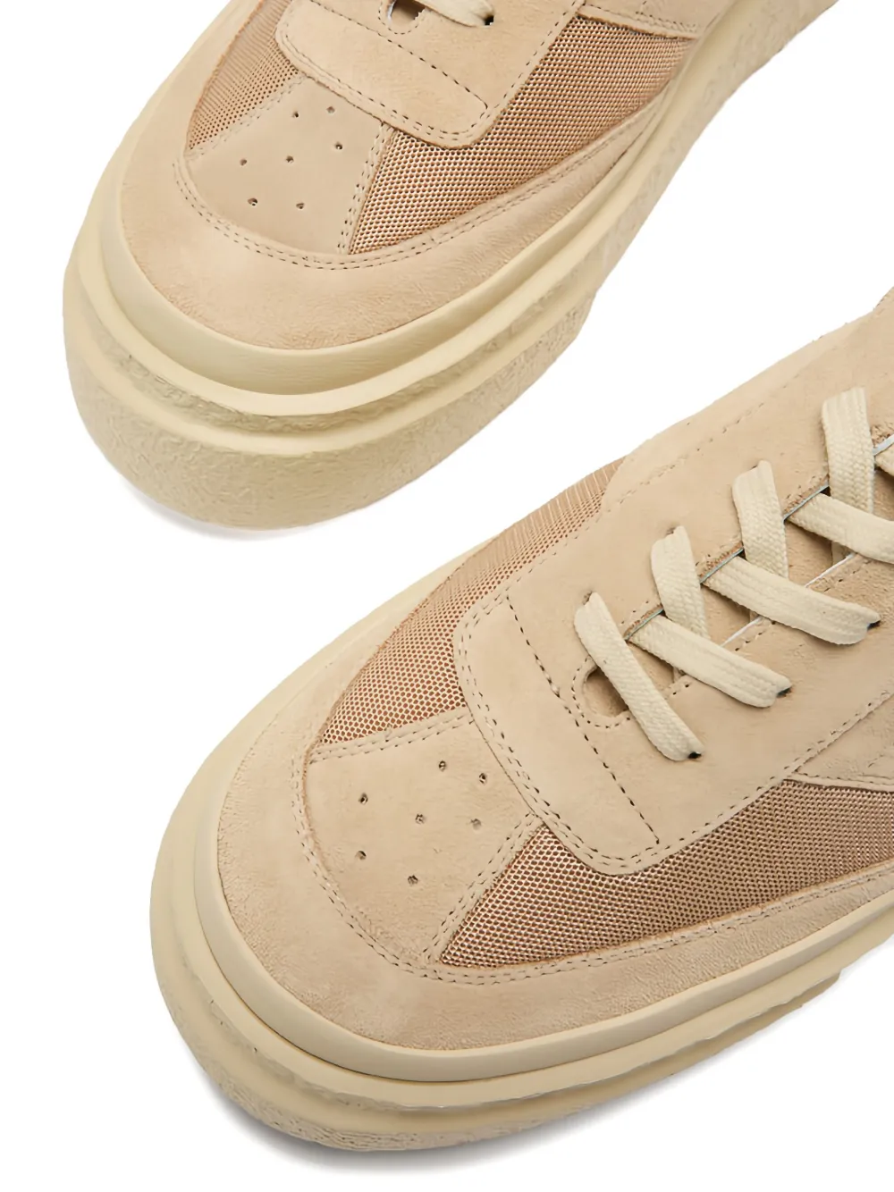 MM6 Maison Margiela suede platform sneakers Neutrals