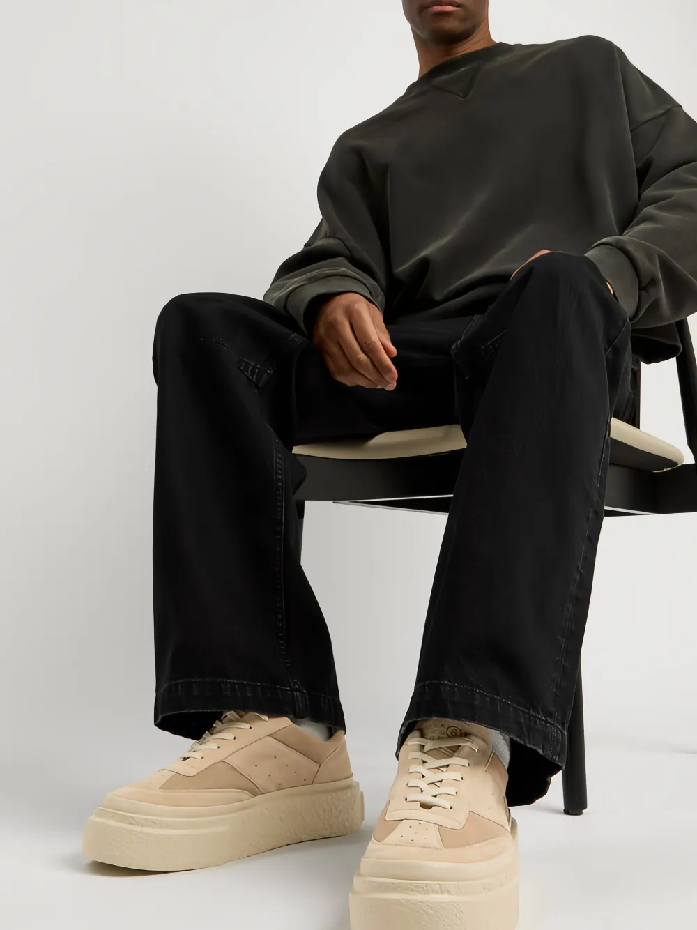 MM6 Maison Margiela suede platform sneakers | Low-Tops | Image 2