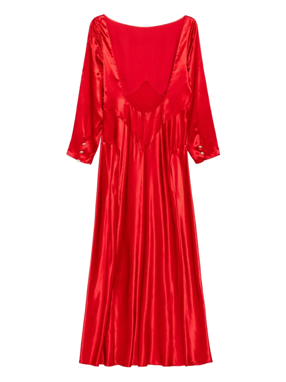 Rixo Devina satijnen midi-jurk - Rood