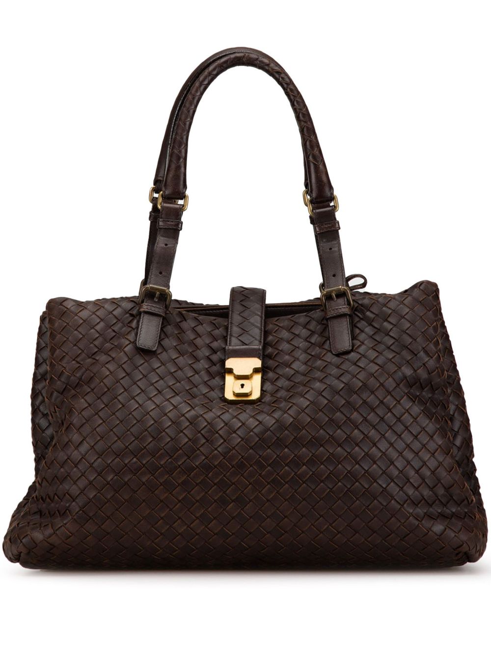 Bottega Veneta Pre-Owned 2007 Medium Intrecciato Roma satchel - Brown