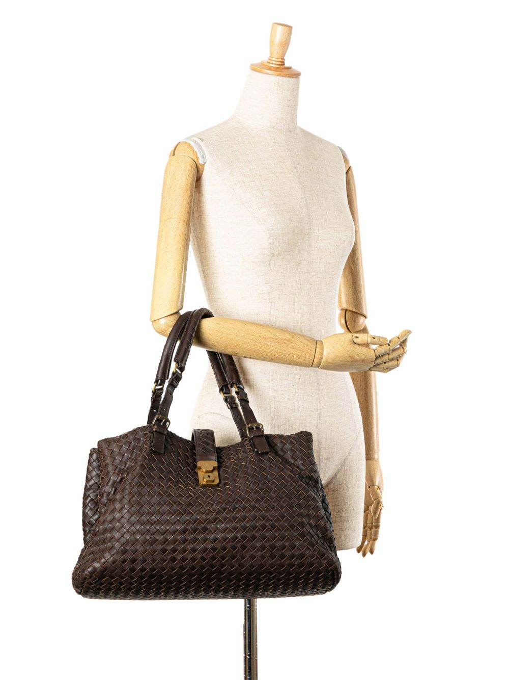 Bottega Veneta Pre-Owned 2007 Medium Intrecciato Roma satchel - Brown