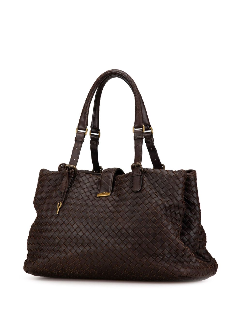 BOTTEGA VENETA 2007 MEDIUM INTRECCIATO ROMA SATCHEL