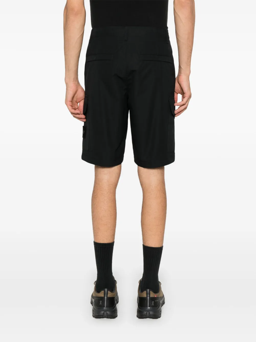 Stone Island Shorts met Compass-logopatch Zwart
