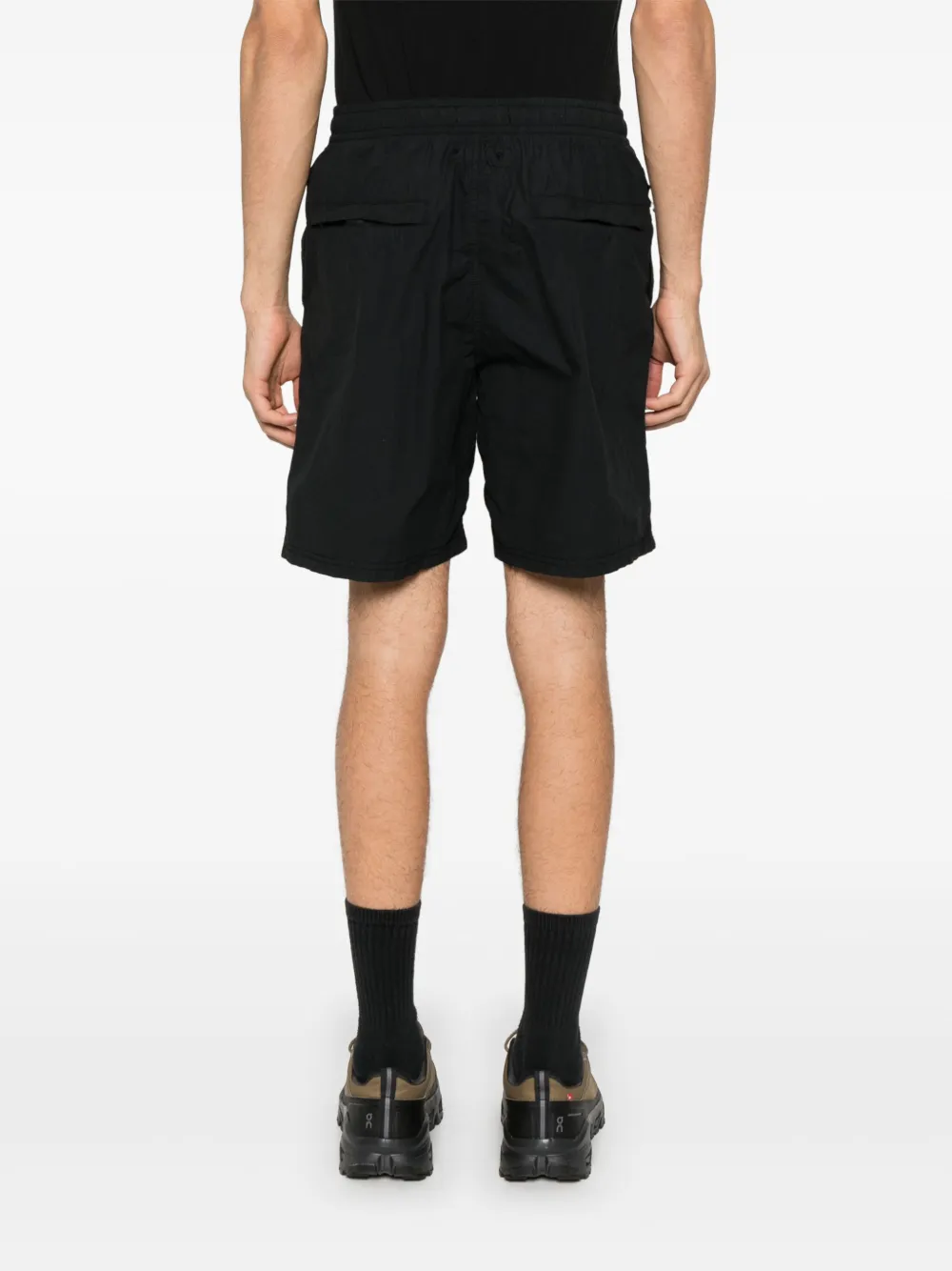 Stone Island Trainingsshorts met Compass-patroon Zwart