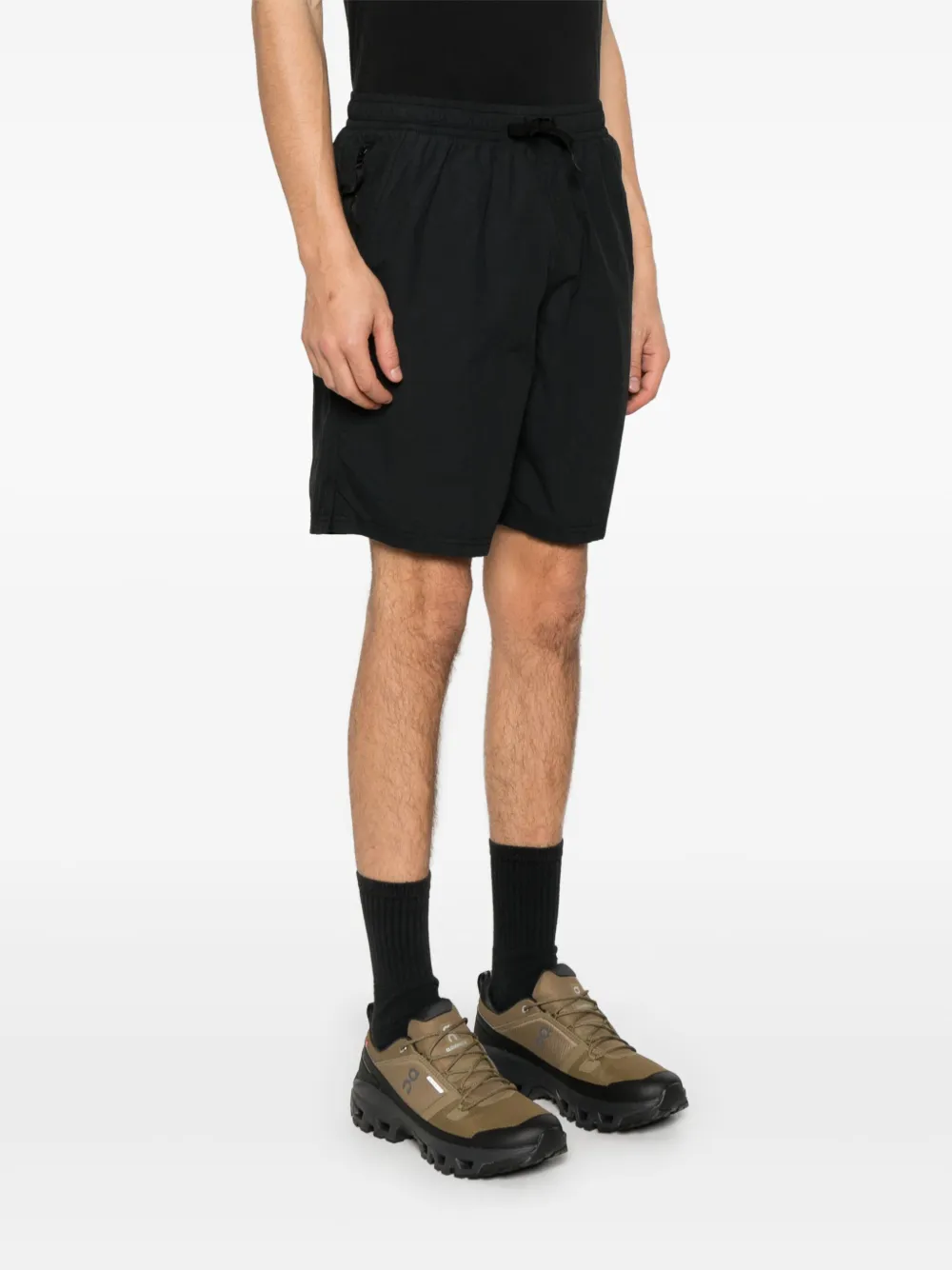 Stone Island Trainingsshorts met Compass-patroon Zwart