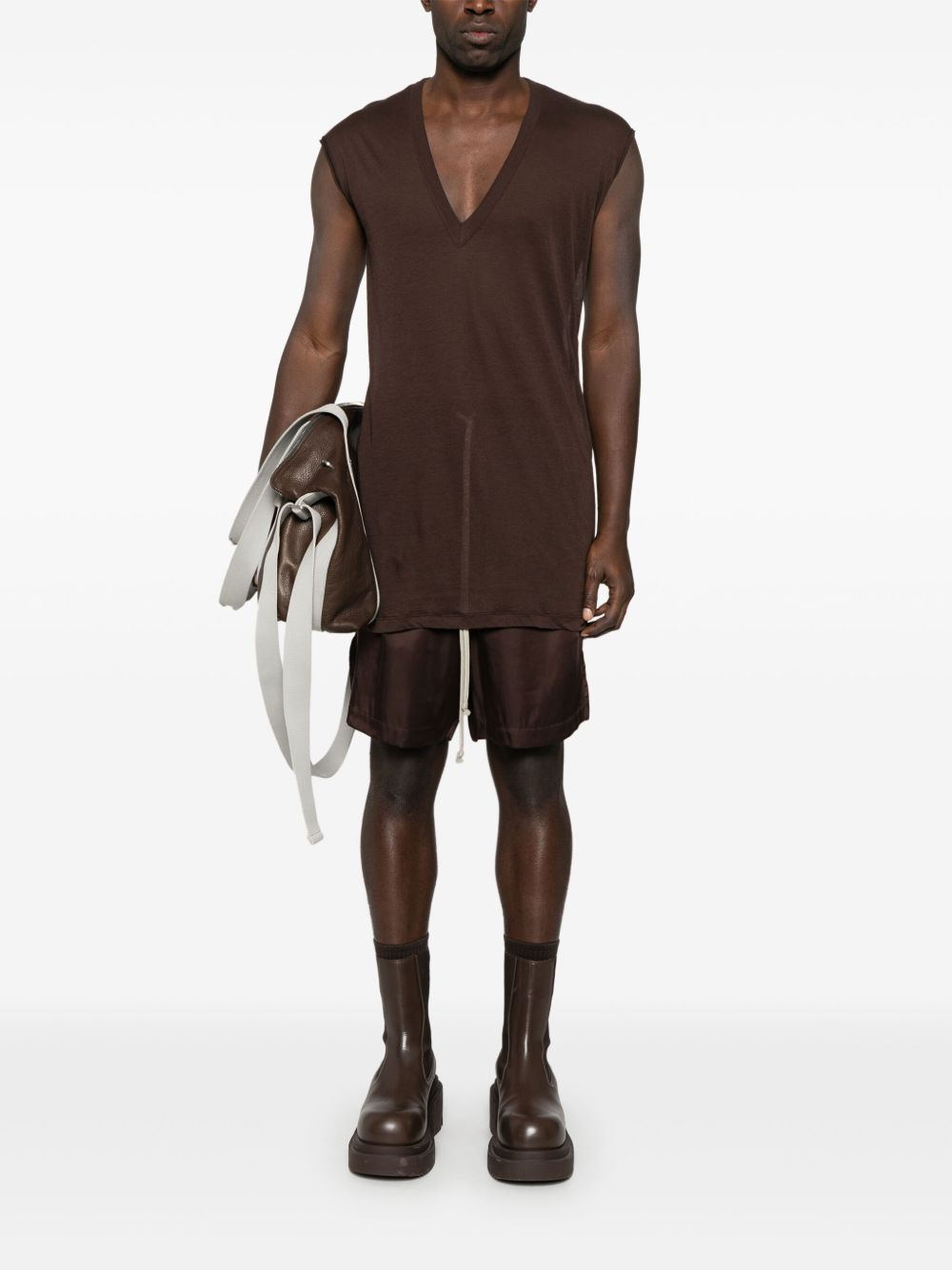 Rick Owens Tanktop van biologisch katoen - Bruin