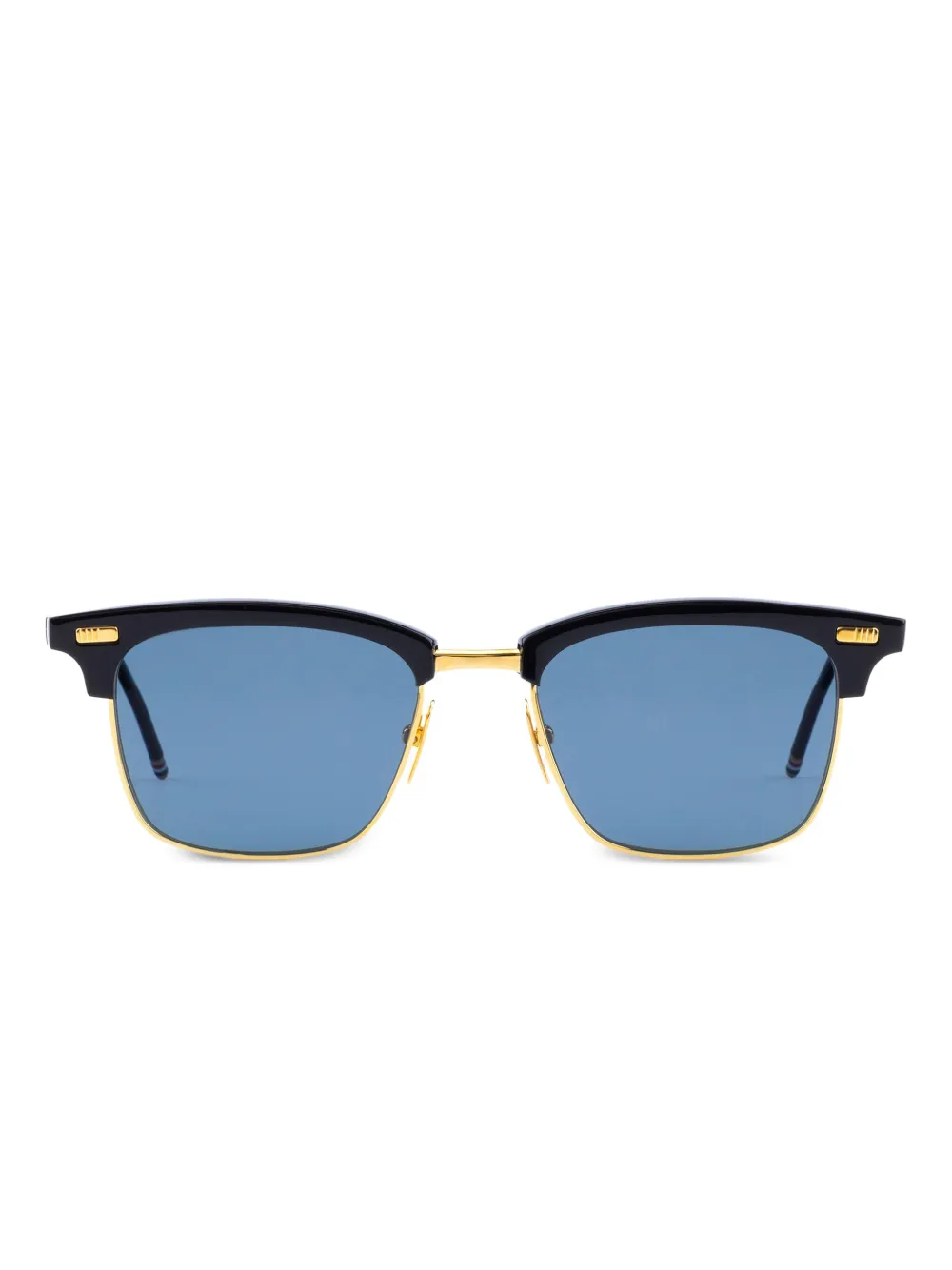 Thom Browne Eyewear Zonnebril met vierkant montuur Zwart