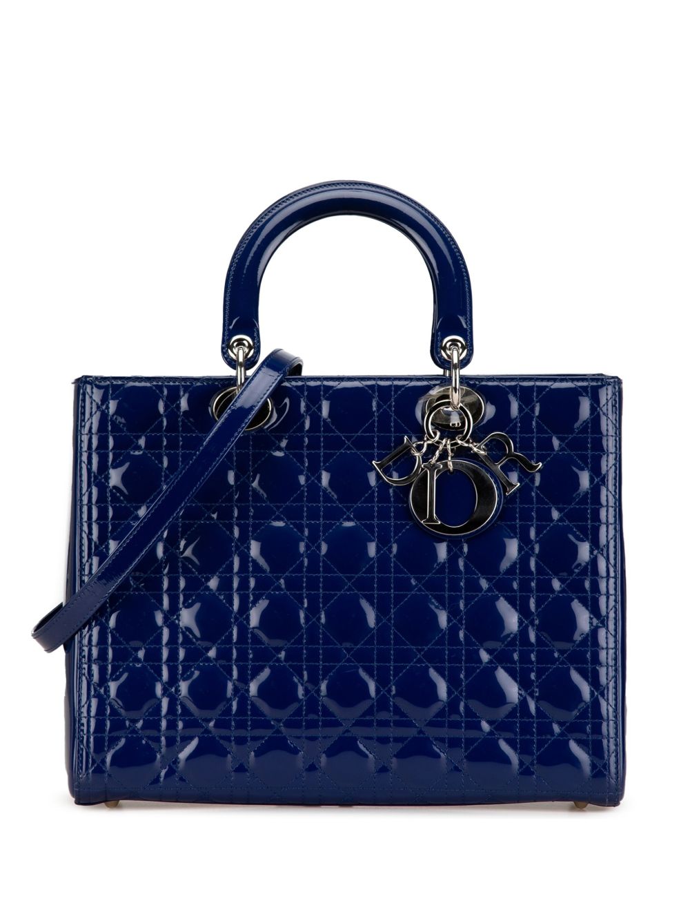 2013 Large Patent Cannage Lady Dior satchel