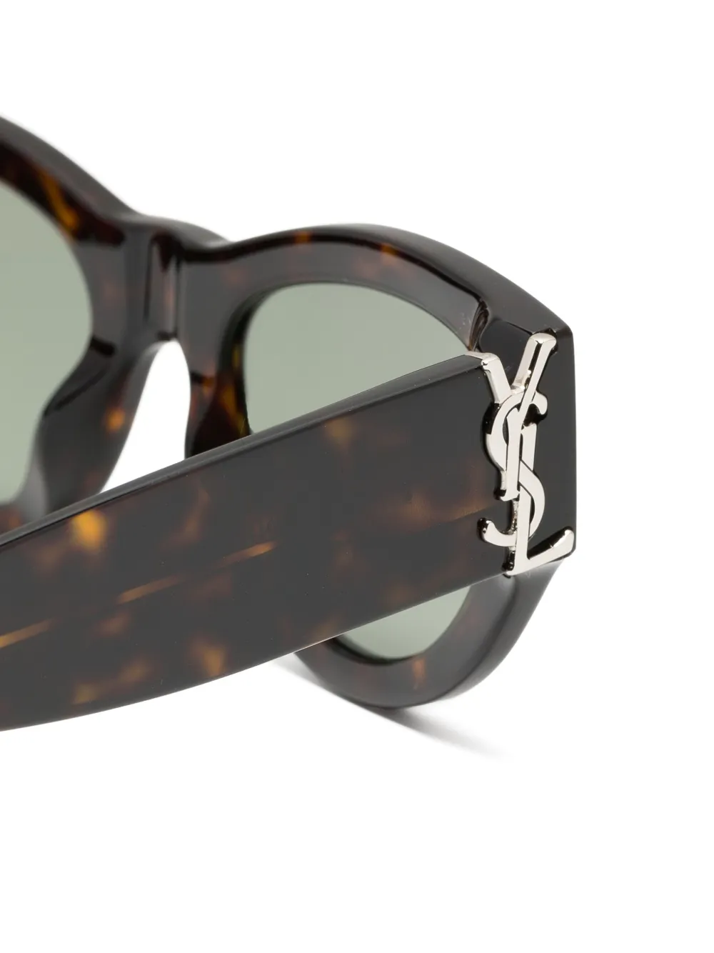 Saint Laurent Zonnebril met cat-eye montuur Bruin