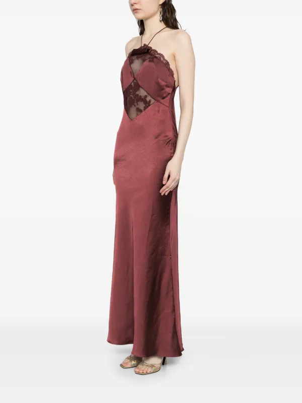【関税&送料込】Self-Portrait Satin Dress Pink Georgette Frill Midi Dress – self-portrait-US