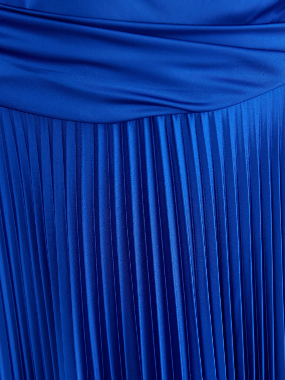 Talbot Runhof Off-shoulder plooi-jurk Blauw