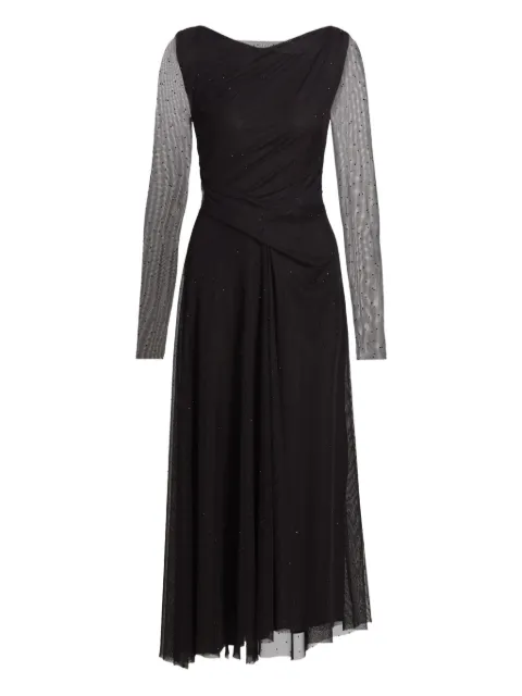 Talbot Runhof embellished sheer midi dress