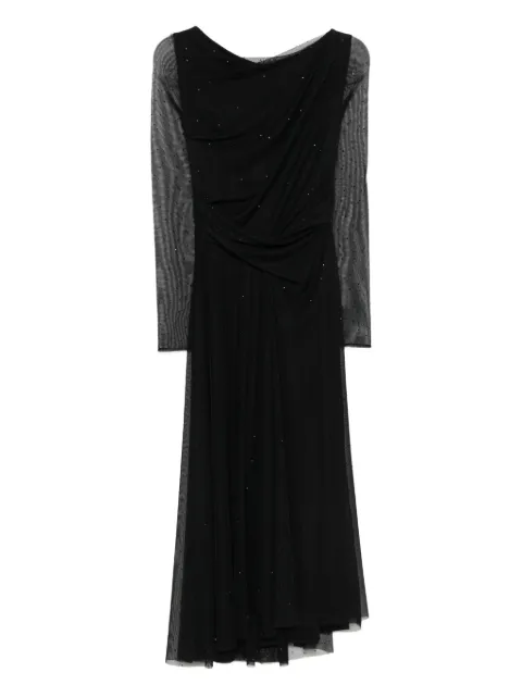 Talbot Runhof embellished sheer midi dress