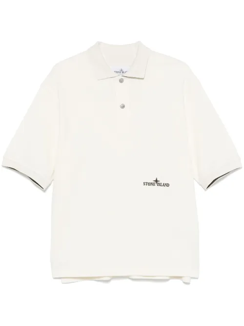 Polo à logo brodé - Stone Island - Modalova