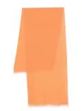 Loro Piana Pre-Owned 2020s frayed scarf - Orange