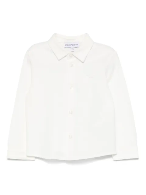 Emporio Armani Kids Camisa com trama piquet