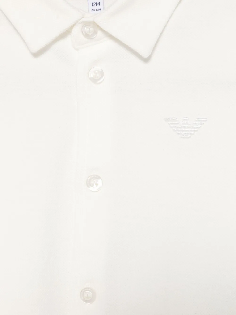 Emporio Armani Kids Piqué shirt Wit