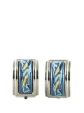 Hermès Pre-Owned 20th Century Enamel Dolphin Clip On Earrings costume earrings - Blue