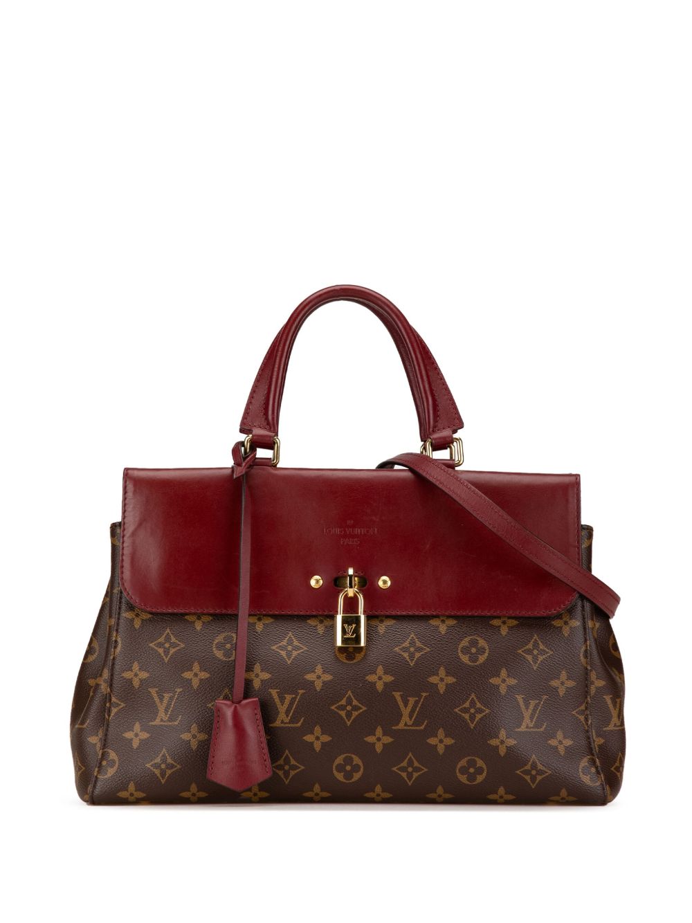 Pre-owned Louis Vuitton 2017 Monogram Venus Satchel In Red