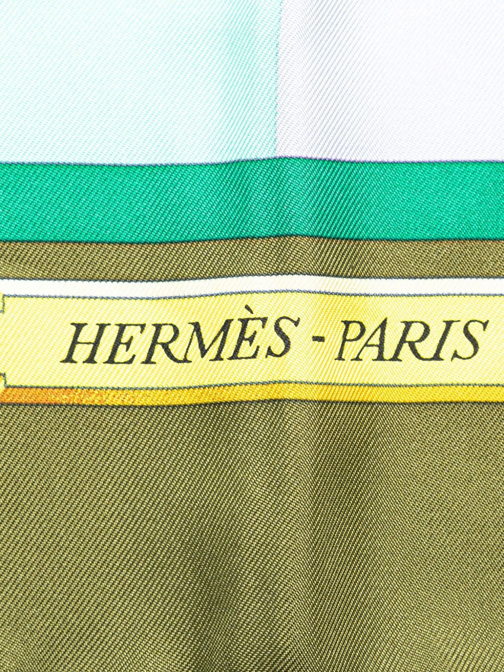 Hermès Pre-Owned 1900s Harnais De Cour zijden sjaal - Groen