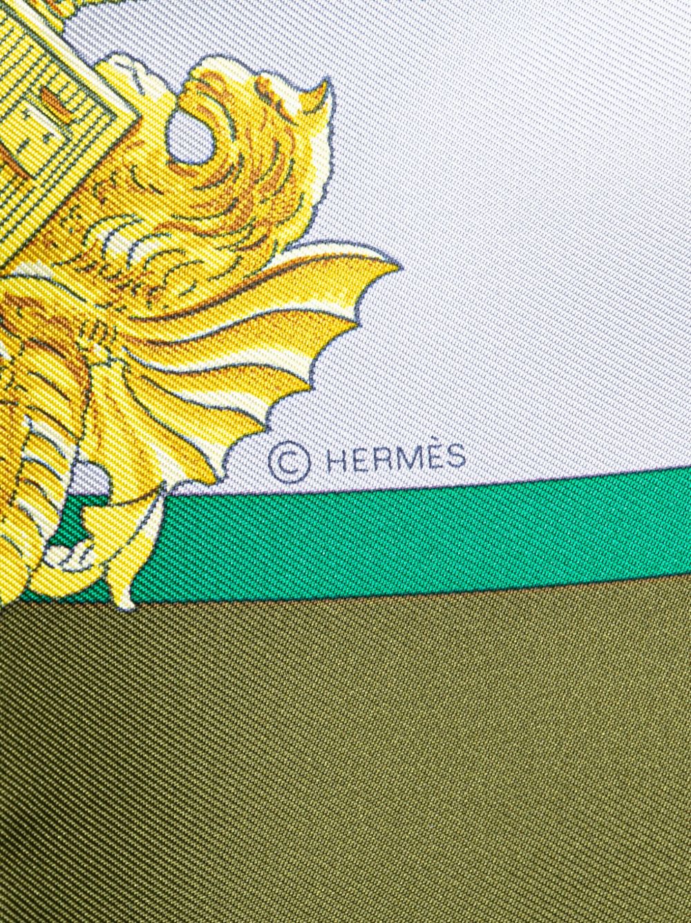 HERMES 20TH CENTURY HARNAIS DE COUR SILK SCARF SCARVES