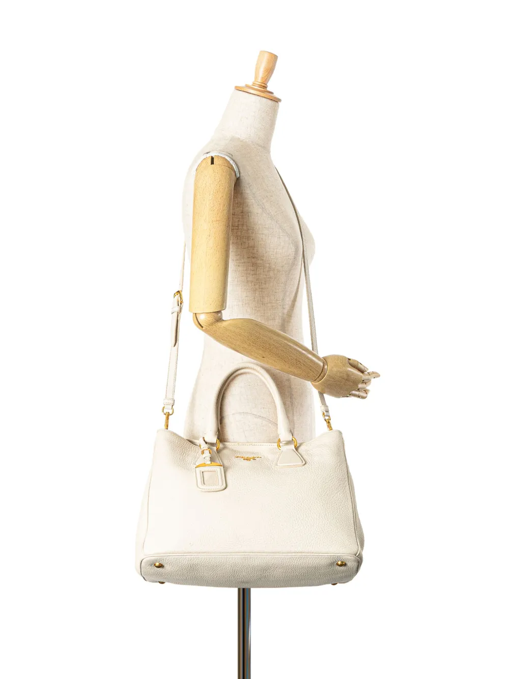 Prada Pre-Owned 2000-2013 Vitello Daino boekentas - Wit