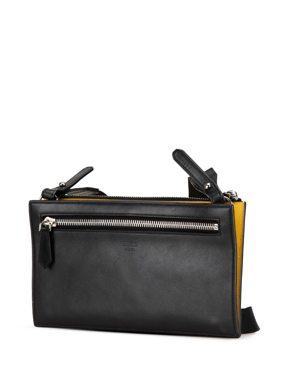 FENDI 2000-2010 LEATHER MONSTER WALLET ON STRAP CROSSBODY BAG