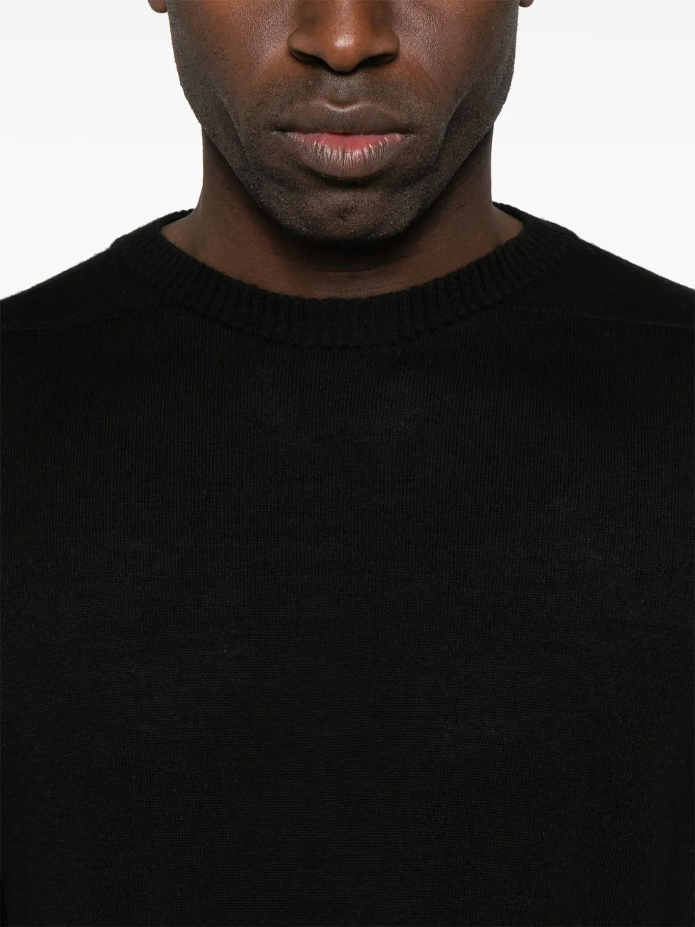 Rick Owens Cropped Biker Level trui Zwart