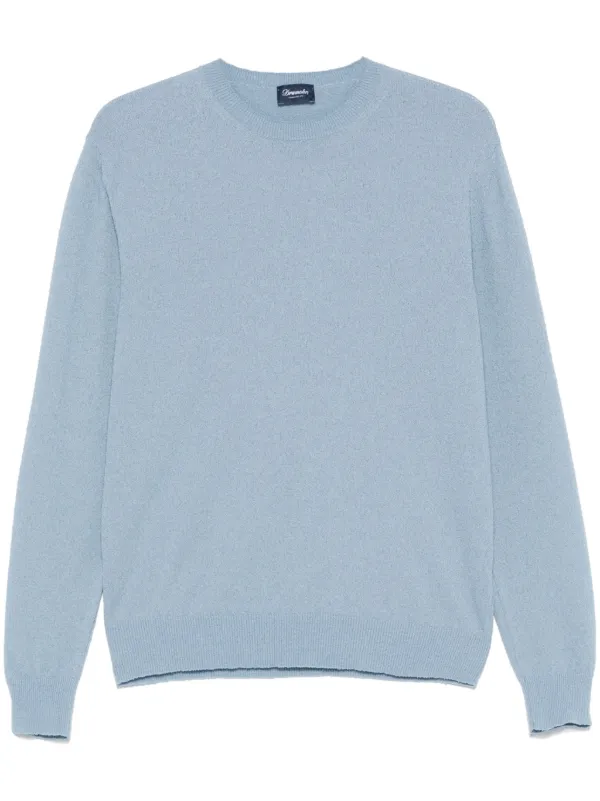 Drumohr Bouclé-knit Sweater in Blue