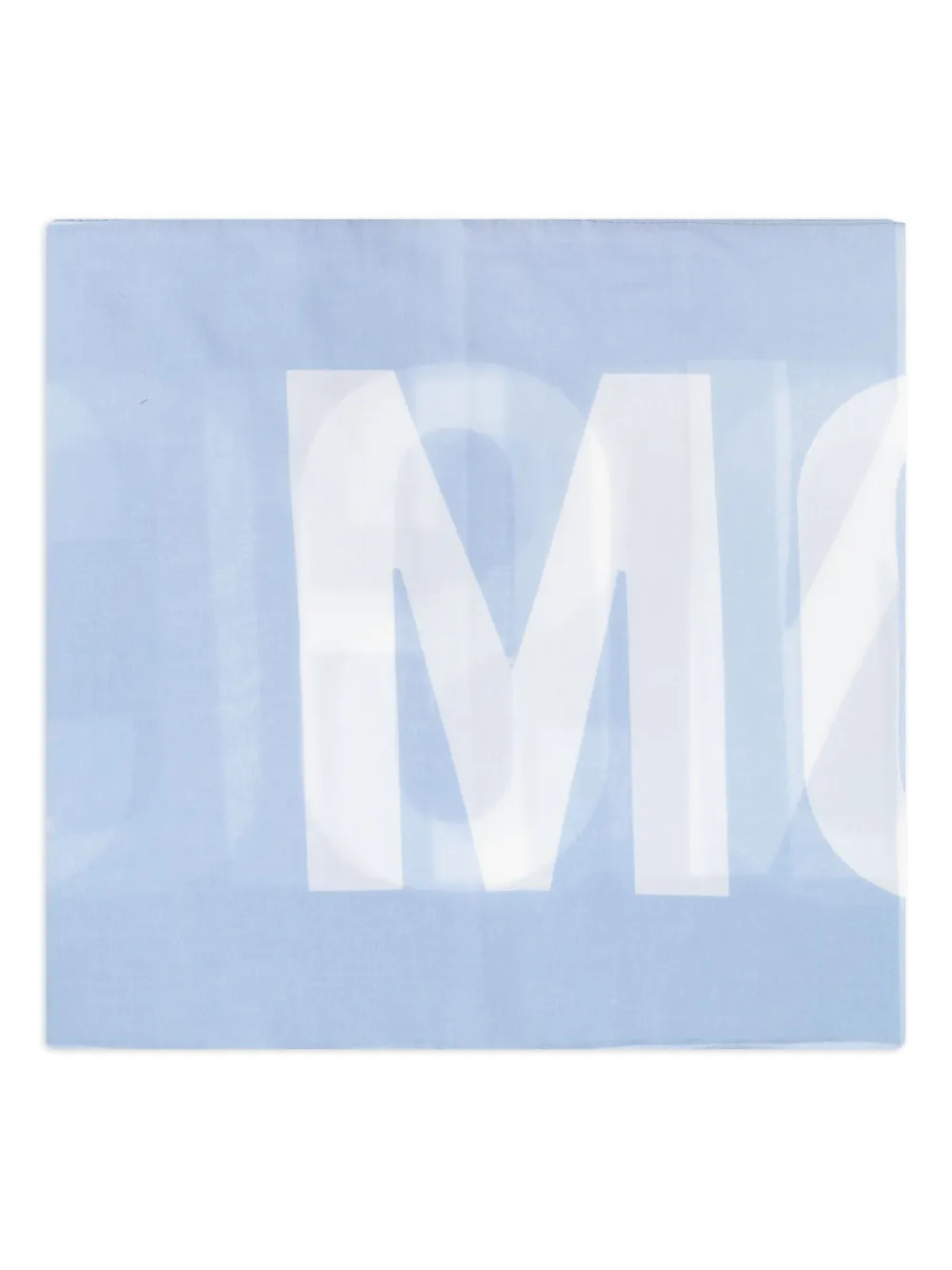 Moschino Sjaal met logoprint Blauw