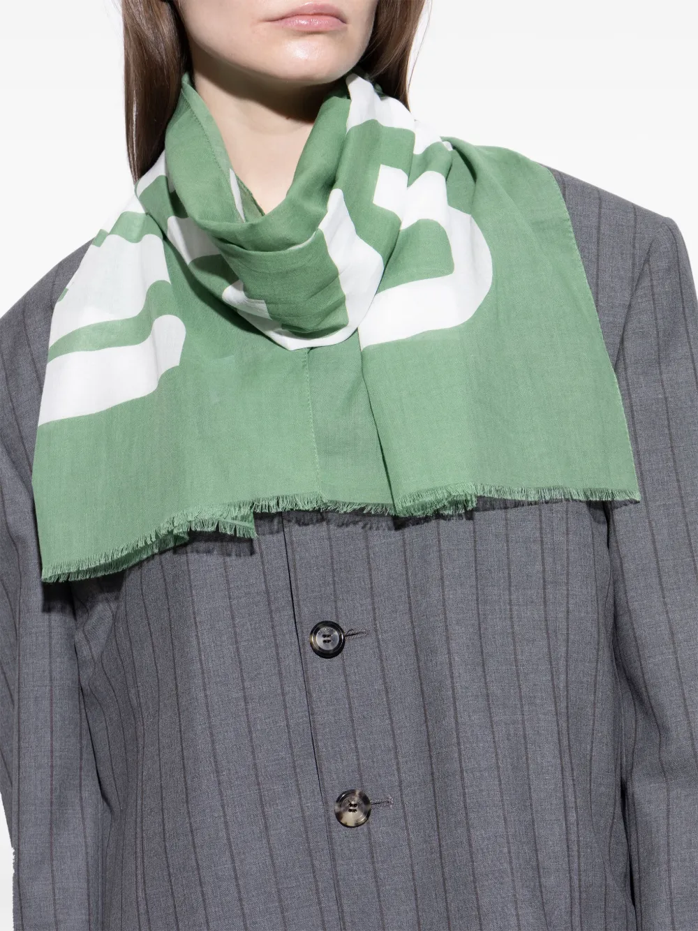 Moschino Sjaal met logoprint Groen
