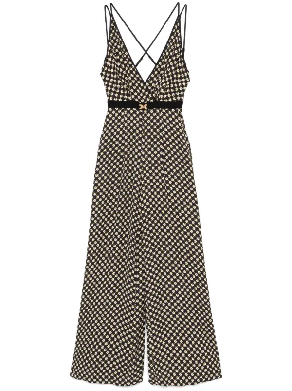 Elisabetta Franchi プリント ジャンプスーツ | ブラック