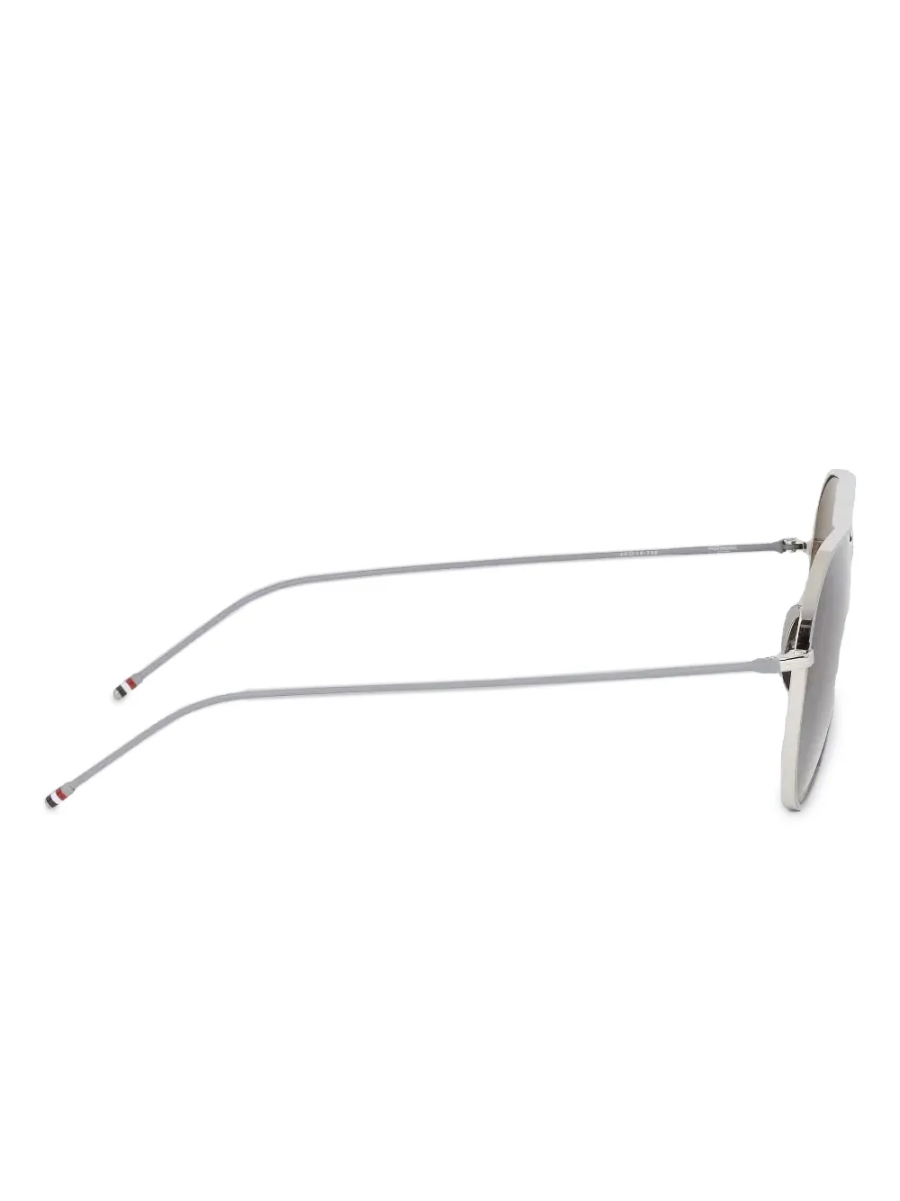 Thom Browne Eyewear Zonnebril met dubbele neusbrug Zilver