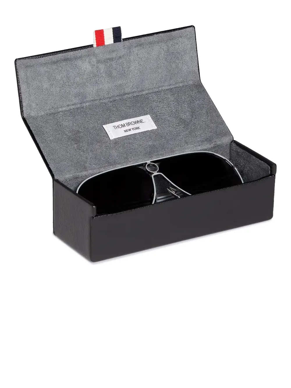 Thom Browne Eyewear Zonnebril met dubbele neusbrug Zilver