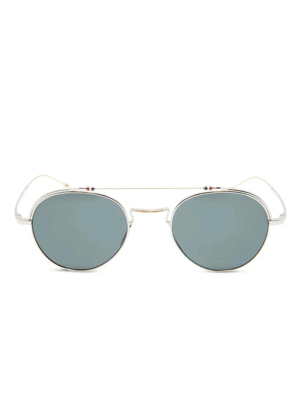 Thom Browne Eyewear lunettes de vue à monture pilote | argent | Image 1