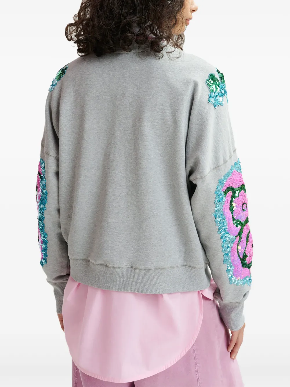 Essentiel Antwerp Sweater met print Grijs