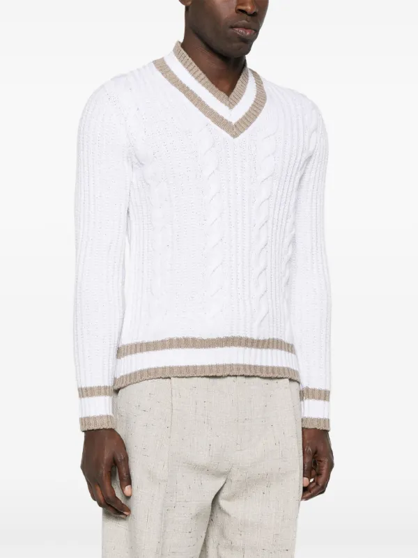 drumohr ドルモア ケーブルニット ホワイト 50