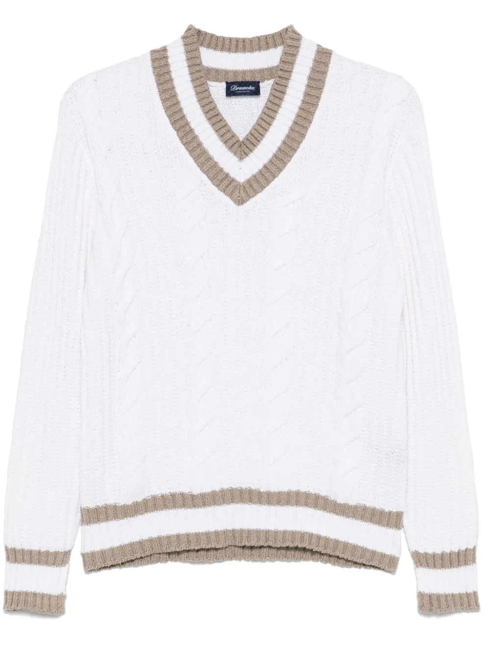 cable-knit sweater