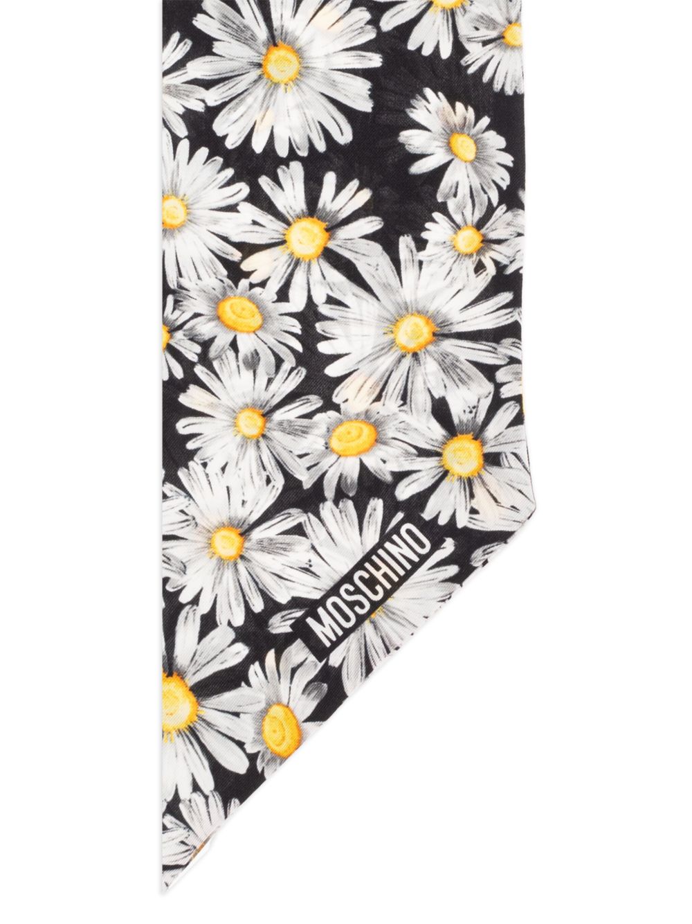 Moschino floral-print scarf - Zwart