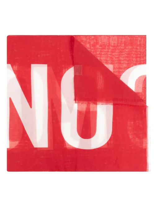 Écharpe à logo imprimé - Moschino - Modalova