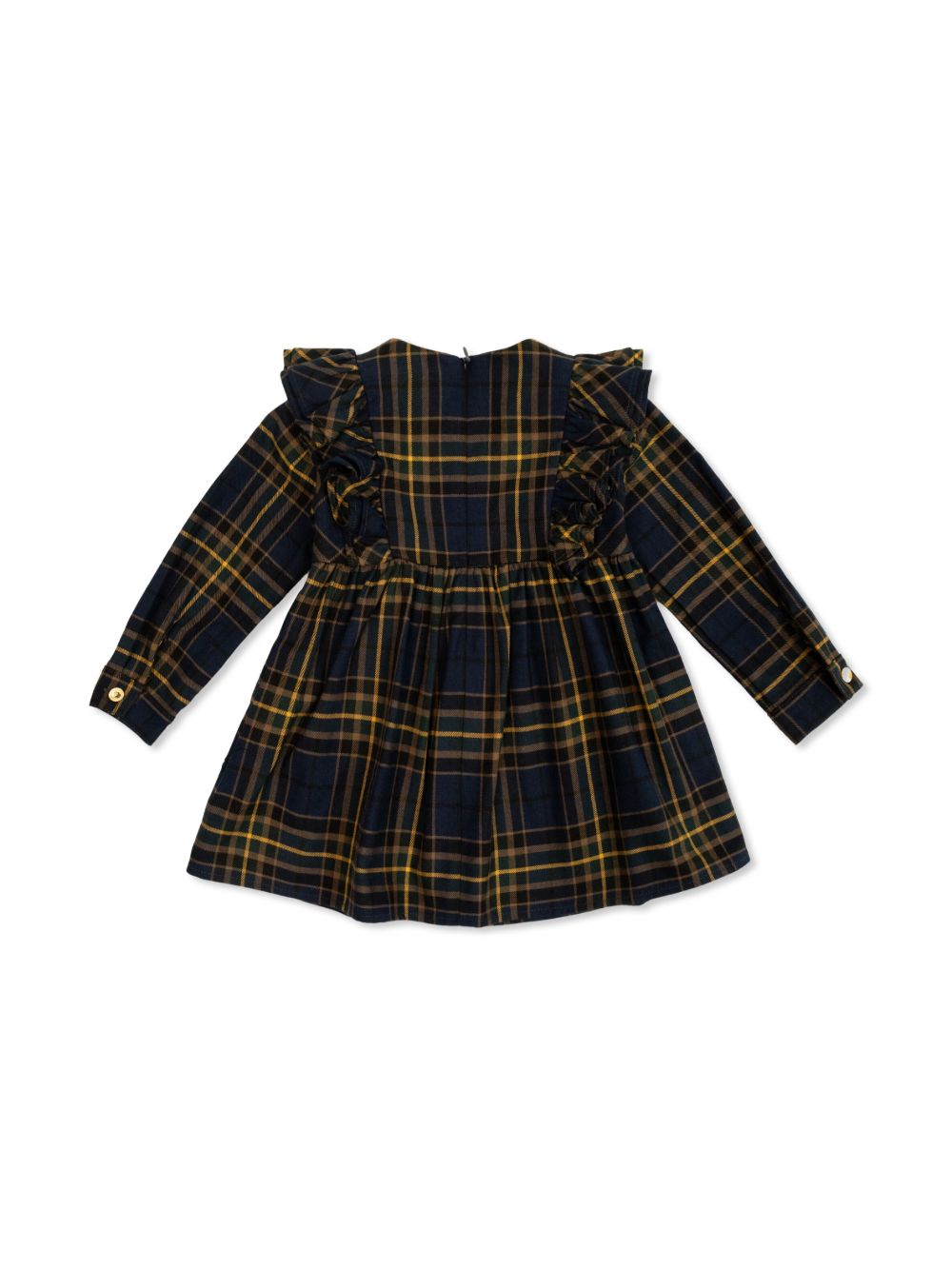 Versace Kids checked dress - Blauw