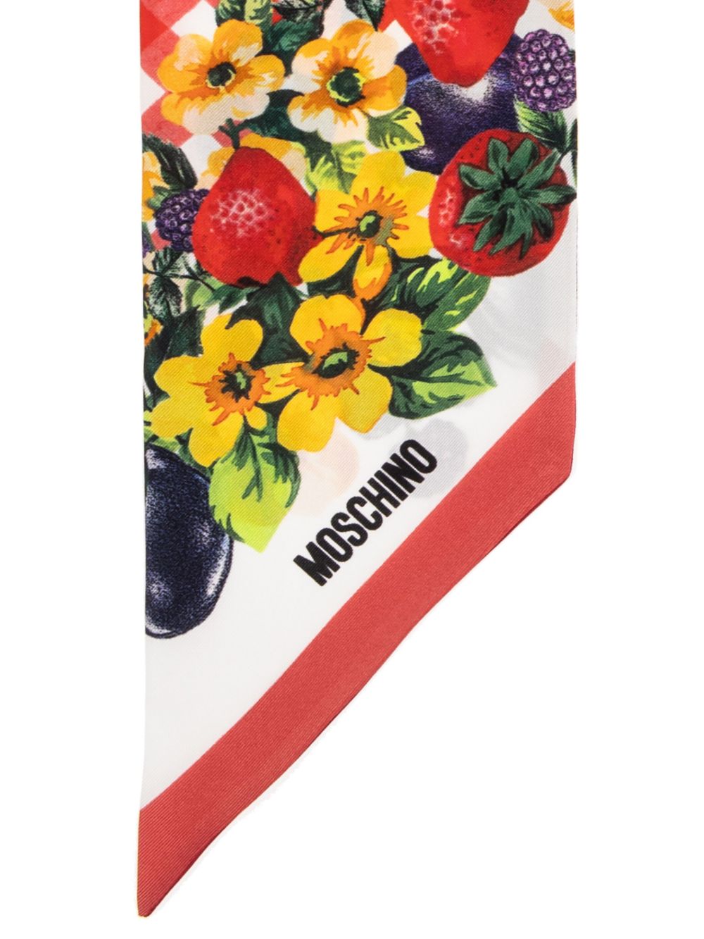 Moschino floral-print scarf - Rood