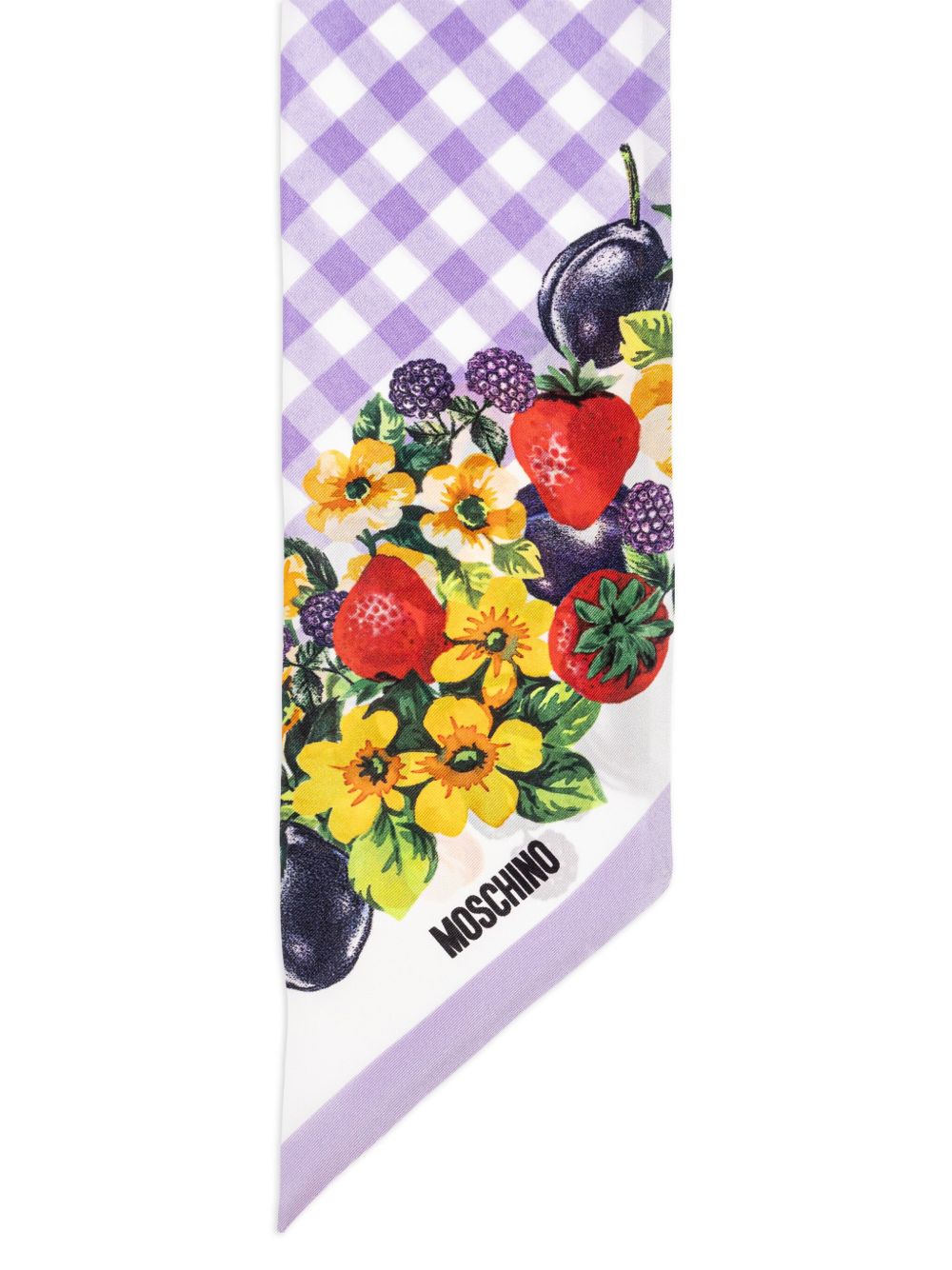 Moschino floral-print scarf - Paars