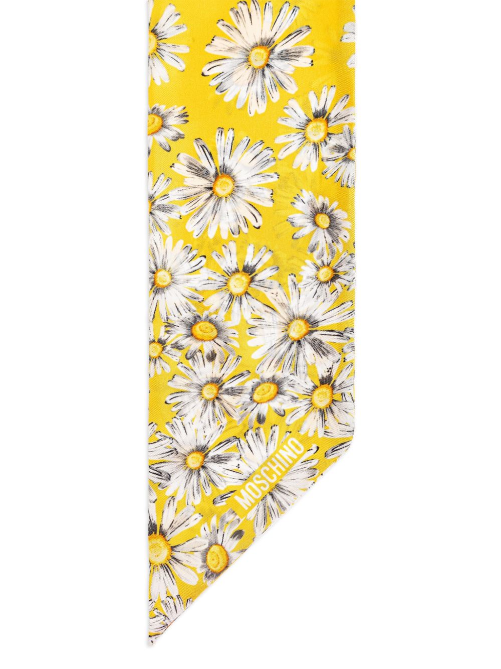 Moschino floral-print scarf - Geel